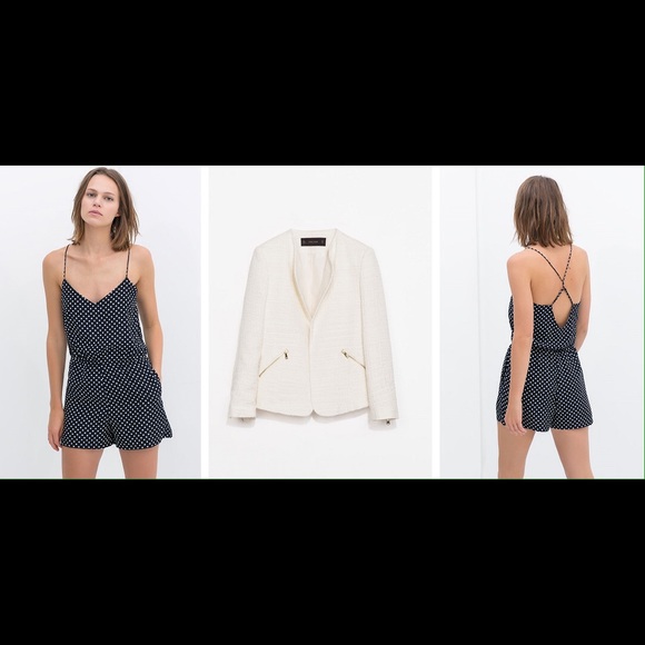 ZARA Trafaluc Polka Dot Romper