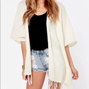 Billabong Whisper With Me Cream Kimono Top
