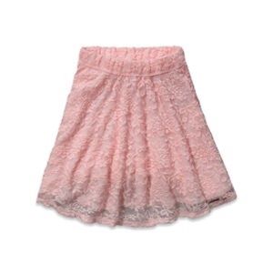 Abercrombie & Fitch Lace Pink Skater Skirt