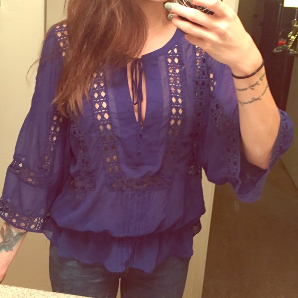 Boho Chic Sheer Top✌️