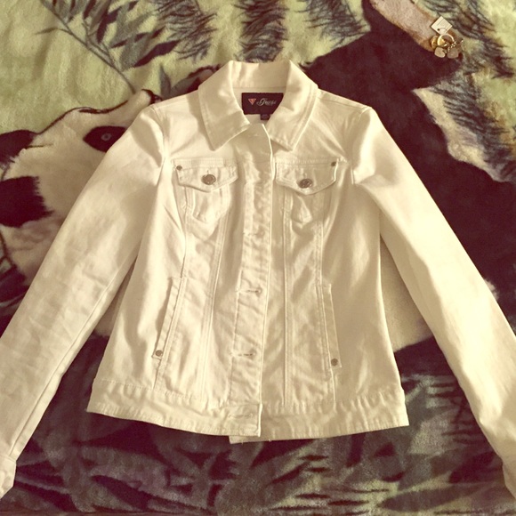 Guess white jean jacket