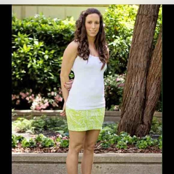 Lime Demask Skirt