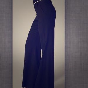 Anne Klein High Waisted Navy Blue Trouser Pants