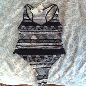 American apparel printed tank thong
