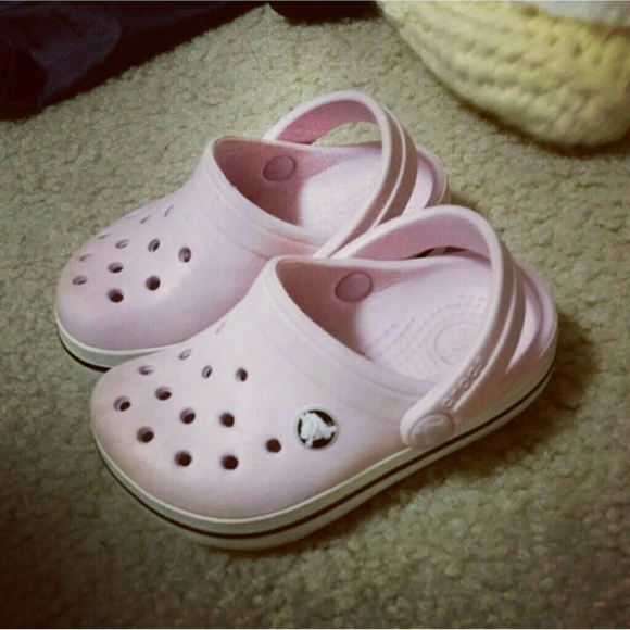 Pink baby crocs
