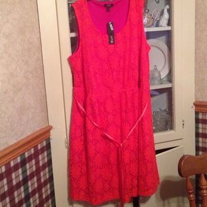 Very pretty orange colored lace dress