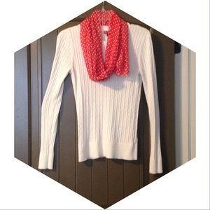 💥SALE White/ Cream Merona Cable Knit Sweater