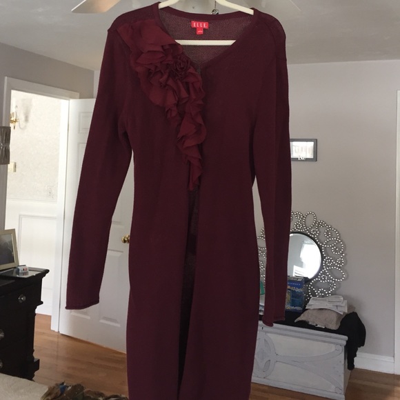 Cranberry long length sweater
