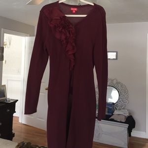 Cranberry long length sweater