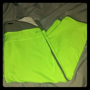 NEON nike dri-fit capris