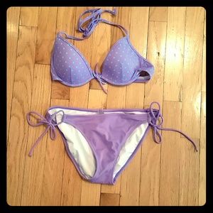 VS - purple/teal polka dot bikini