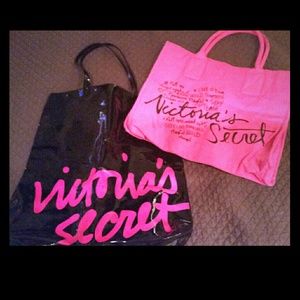 Two Victoria Secret Tote Bags