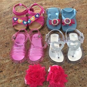 Baby girl shoes size 3 and 3 pairs pants!