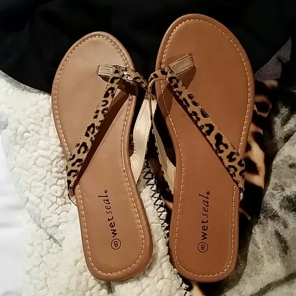 Wet seal cheetah sandals