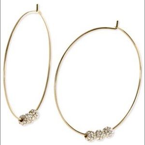 Michael Kors Fireball Pave Hoop Earrings Gold