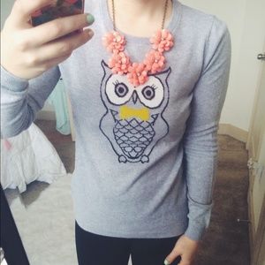 Cute owl w/ bow tie sweater!