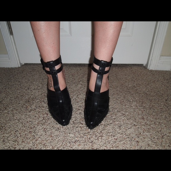 Black Alexander Wang Abbey Leather Heels