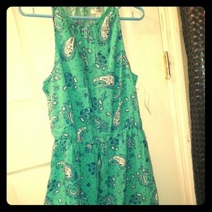 Green Paisley print dress