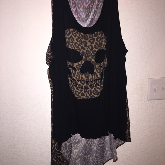 Leopardprint school tank top
