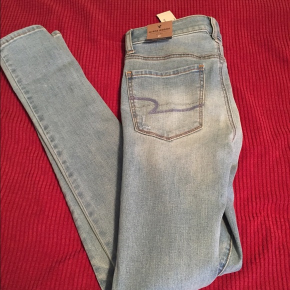 Hi rise jegging/sun faded destroy