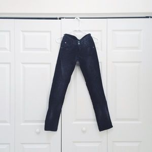 Hudson jeans black corduroy skinny pants