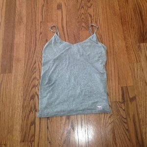 Grey V- Neck Tank Top