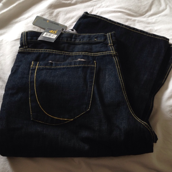Men's paper denim&cloth jeans