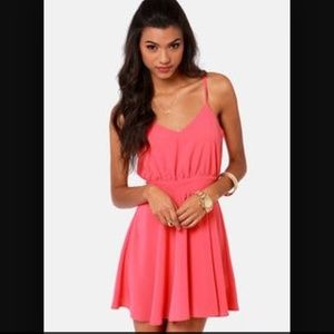 Lulus Lucy Love Penelope Coral Pink Dress