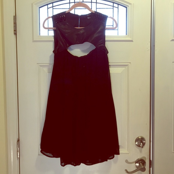 Black forever 21 spiked baby doll dress