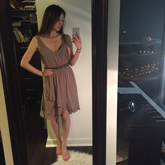 🚫sold🚫Edgy Rose colored ruffle dress