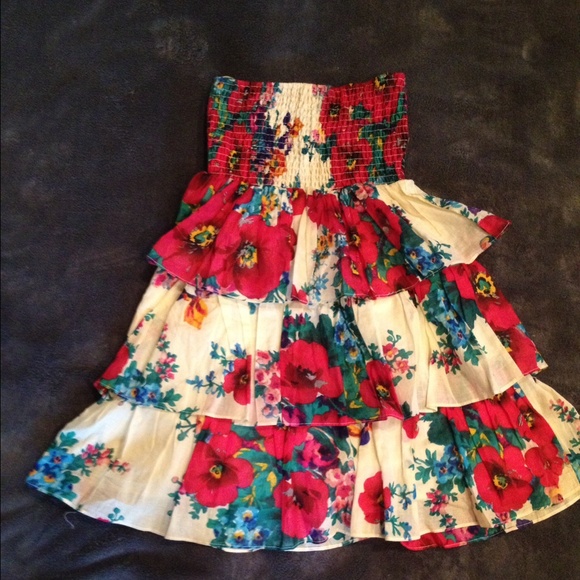 Mini Floral Print Ruffle Dress