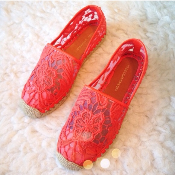 1 HR SALE❗️Rebecca Minkoff Orange Lace Espadrilles