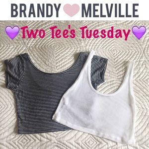 Brandy Melville Crop Tank & Brandy Inspired Tee