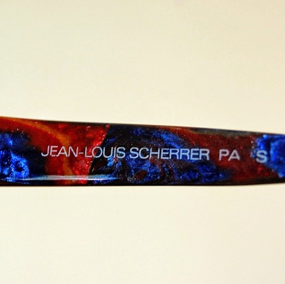 Vintage oversized red & blue metallic sunglasses - Picture 5 of 8