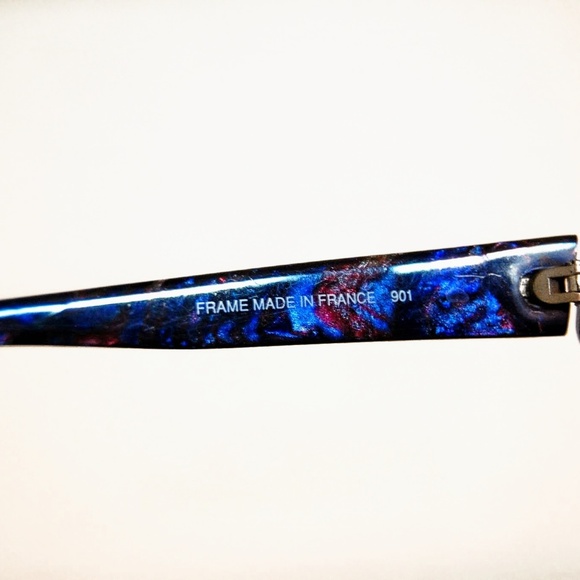 Vintage oversized red & blue metallic sunglasses - Picture 6 of 8