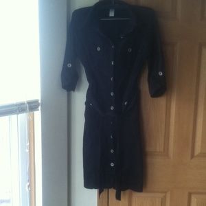 Black button down dress size large