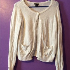 Basic H&M White Cardigan