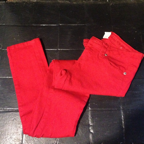 Fire-engine Red Jeans - Picture 1 of 3