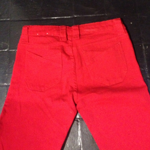 Fire-engine Red Jeans - Picture 2 of 3