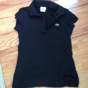 Black Lacoste collared shirt
