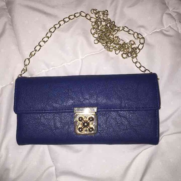 Blue crossbody wallet