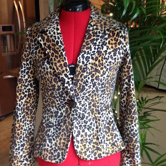 Animal print blazer.