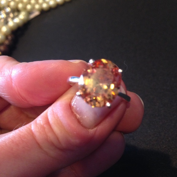 Sterling silver and citrine ring - Picture 2 of 3