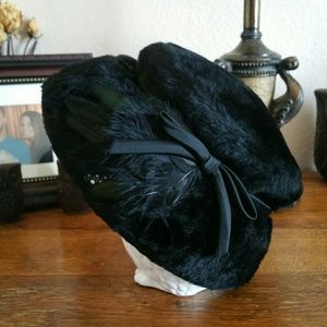 Vintage Fur Cloche Hat🎩🎩🎩