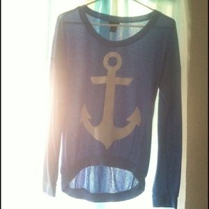 Blue anchor sweater