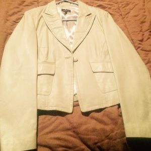 Bebe Leather, button up jacket.