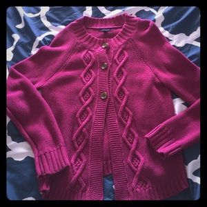 LANDS END Fuchsia comfy sweater
