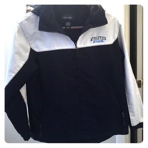 Classic unisex navy and white windbreaker