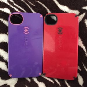 Purple & red speck phone case