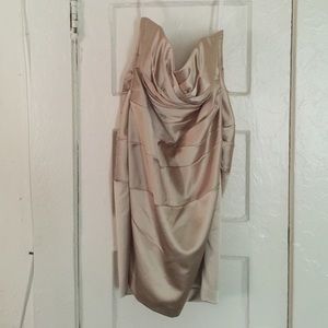 Gold bridesmaid dress. Never worn. Been altered